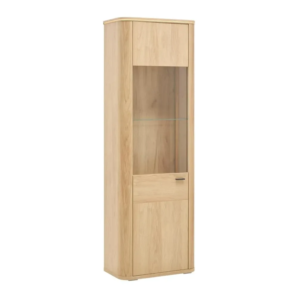 Vitrine Lagos Eichefarben 69,2/209,5/37,5 cm , 