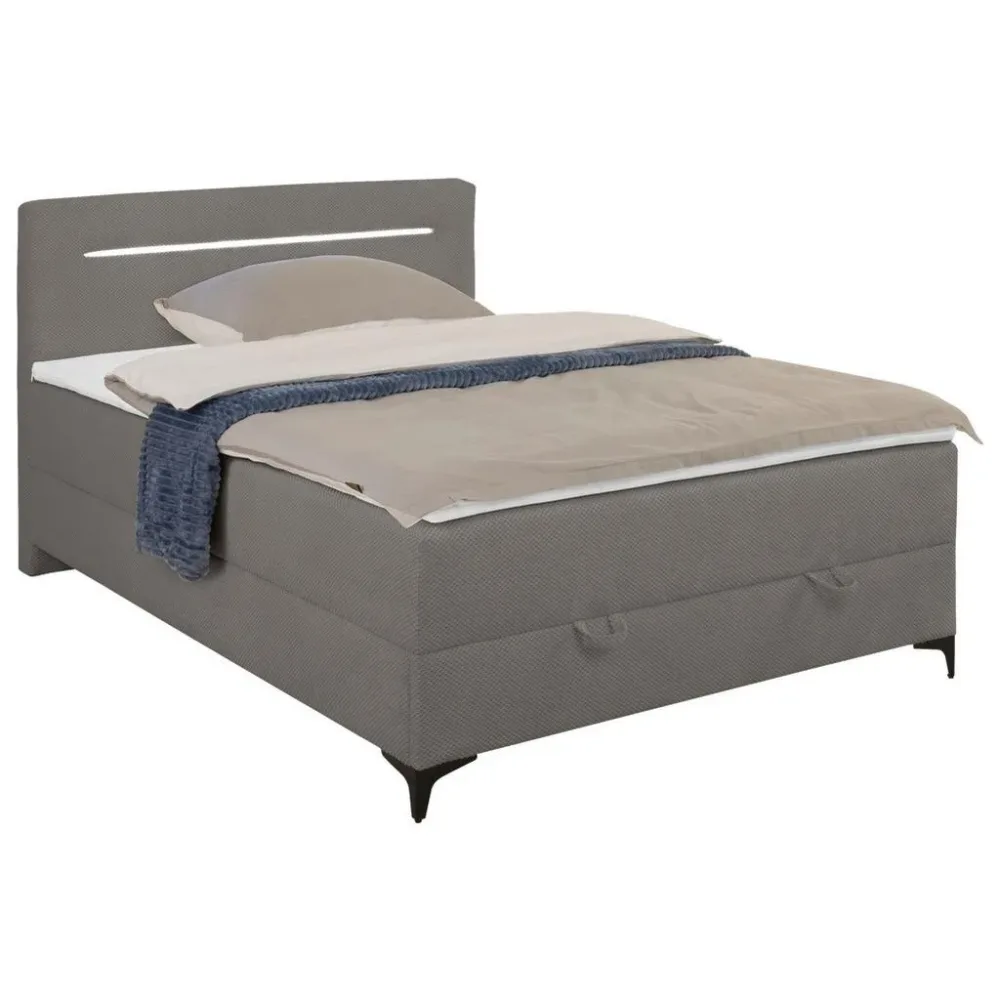 Boxbett Jerry Graphitfarben Ca. 140x200cm 140/200 cm Graphitfarben 