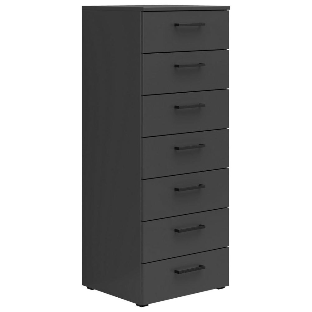 Kommode Multistauraum Graphitfarben , 45/115/40 cm , 7 Schublade(n) 