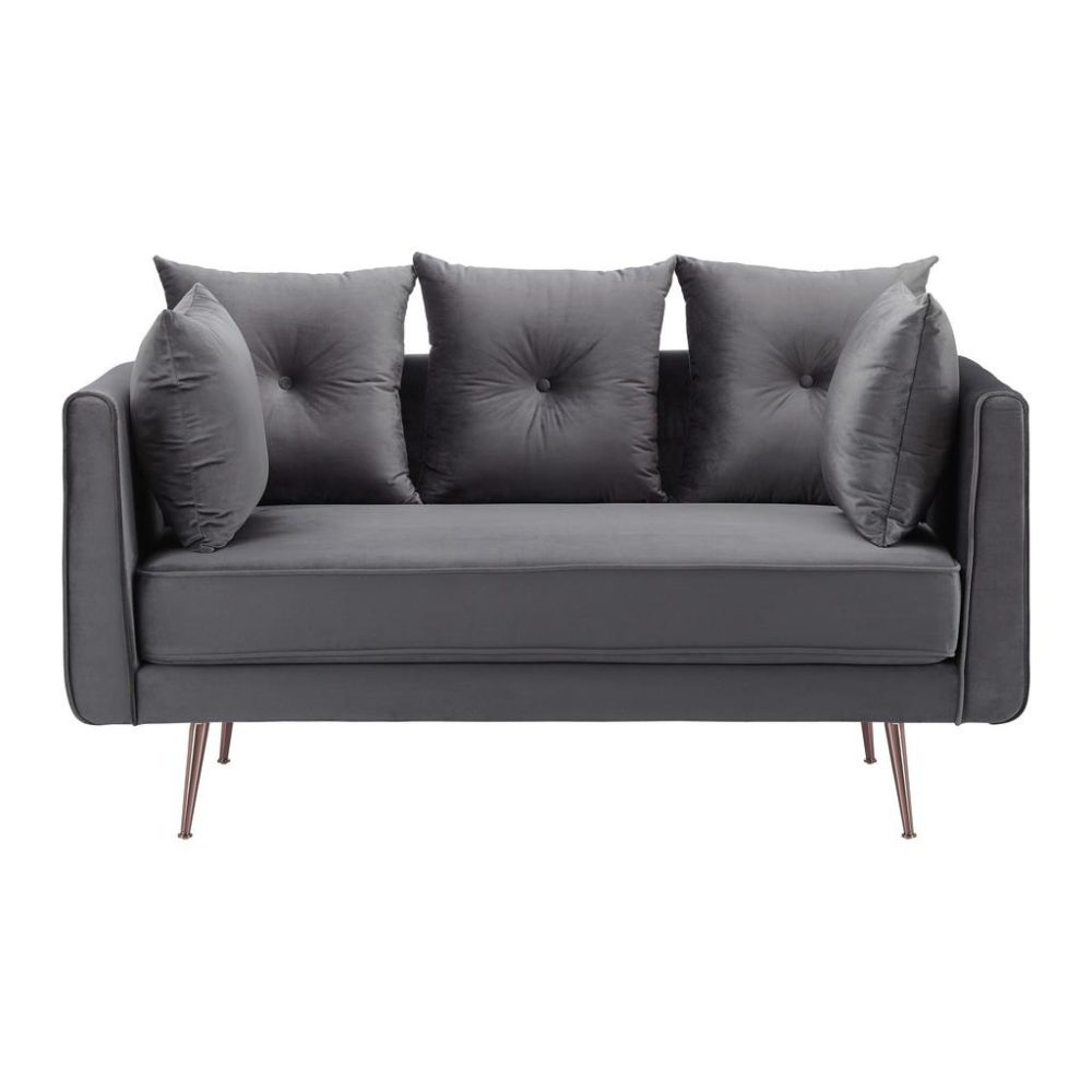 Sofa Luis Grau Samt Samt Grau 