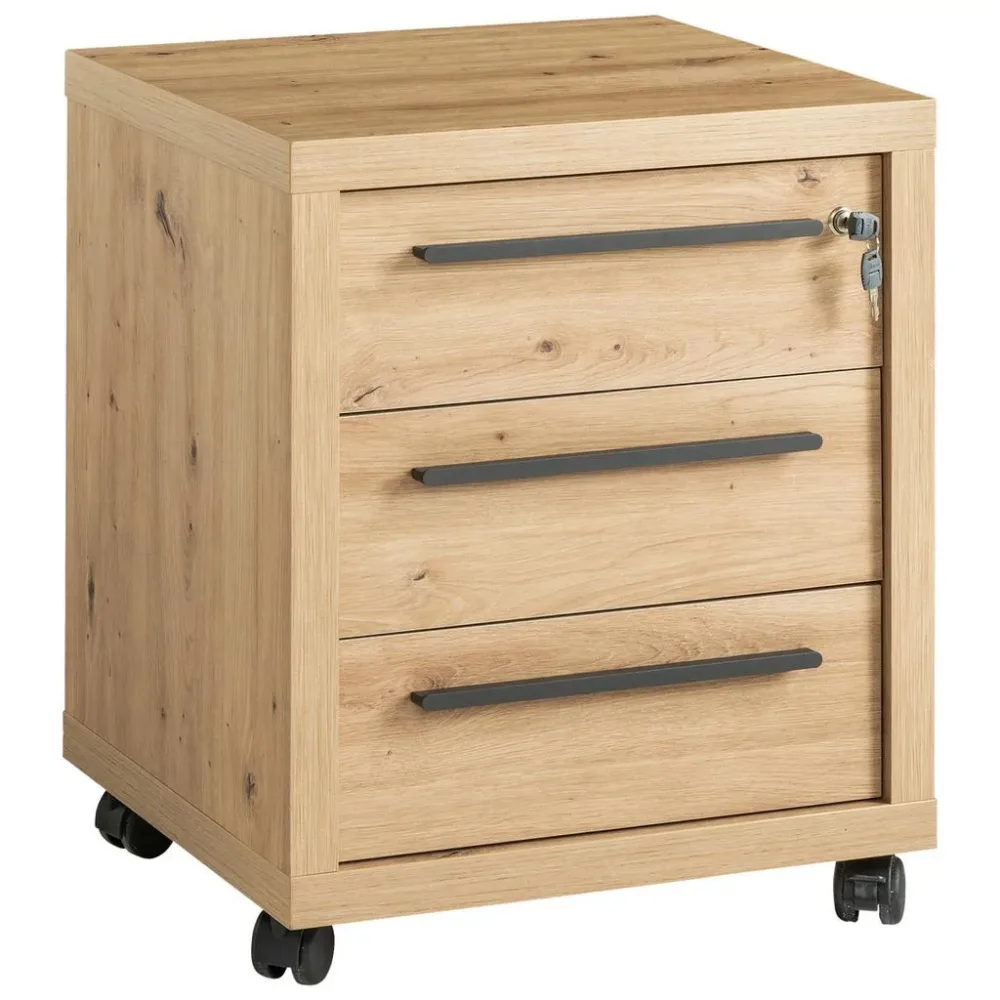 Rollcontainer In Eiche Artisan 54/63/45 cm 