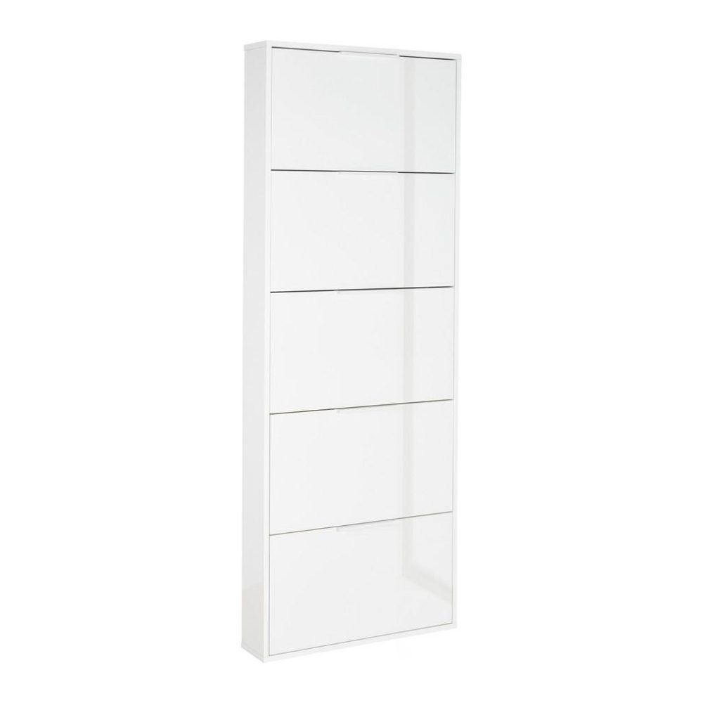 Schuhkipper Espresso Weiss Hochglanz 65/174/15 cm 