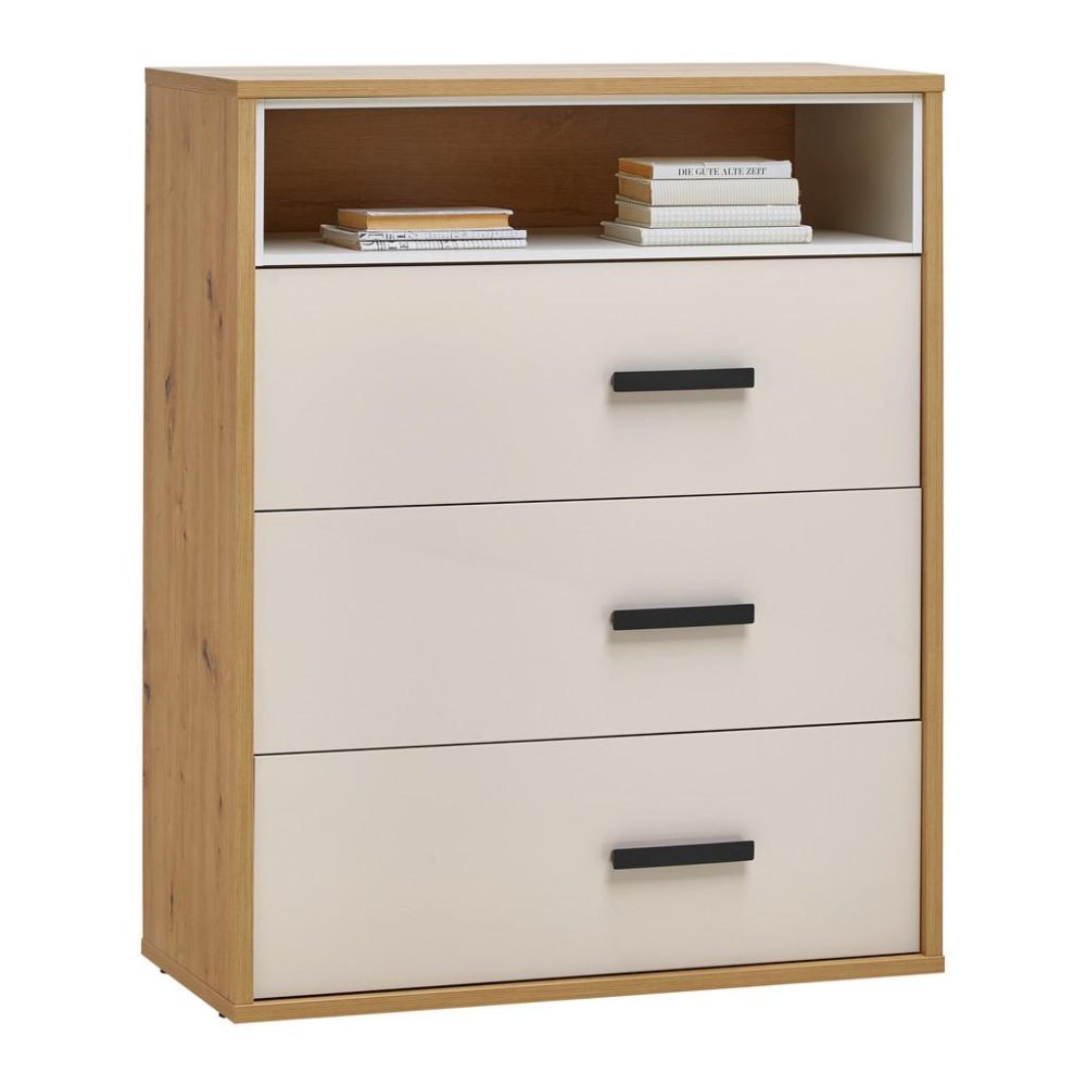 Kommode Casa Mia Kaschmirfarben , 90/112/40.5 cm , 3 Schublade(n) 