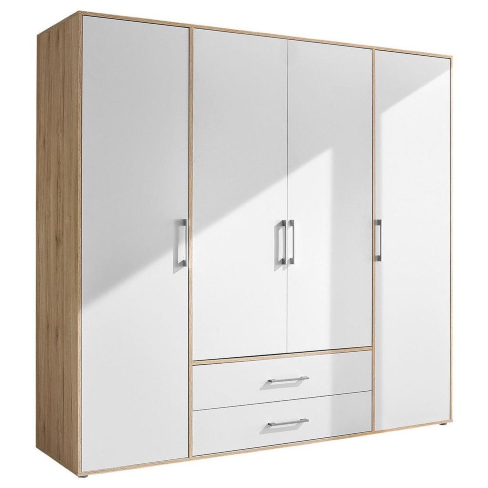 Kleiderschrank Lembo Weiss/eiche Artisan Weiss, Eiche Artisan 