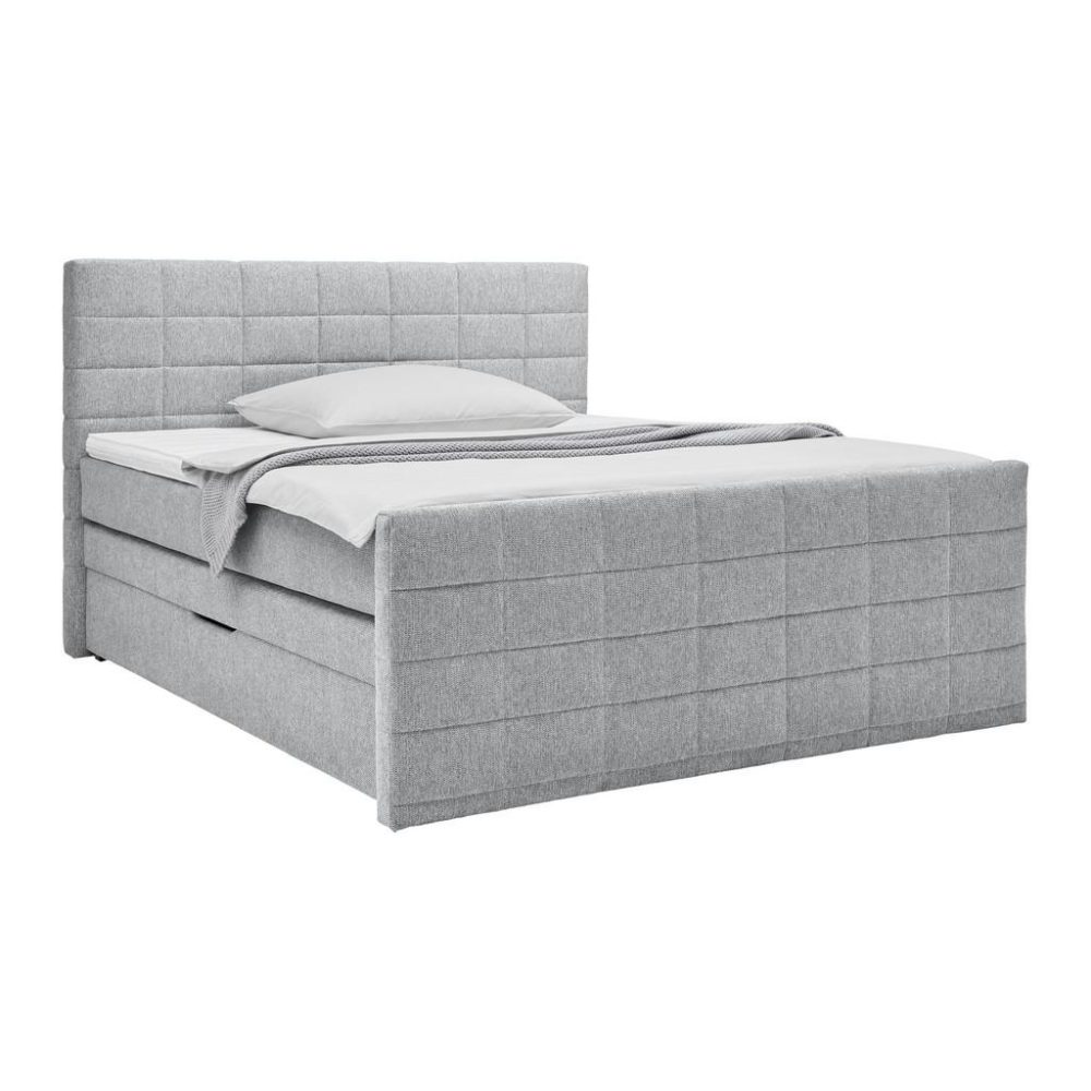 Boxspringbett Damon In Grau Ca. 160x200cm 160/200 cm Grau 