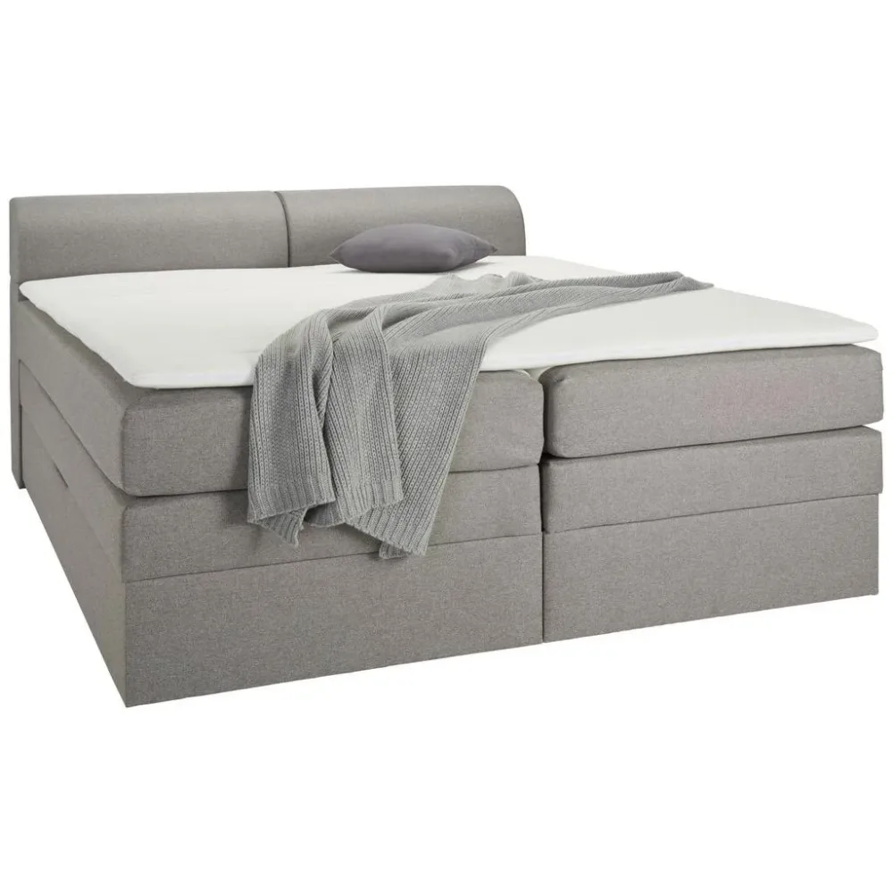 Boxspringbett In Grau Ca. 160x200cm 160/200 cm Grau 