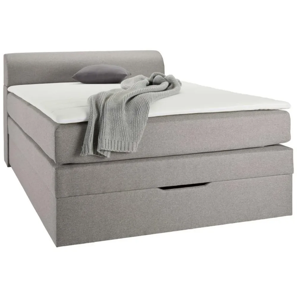 Boxspringbett Flexi 2 In Grau Ca. 120x200cm 120/200 cm Grau 