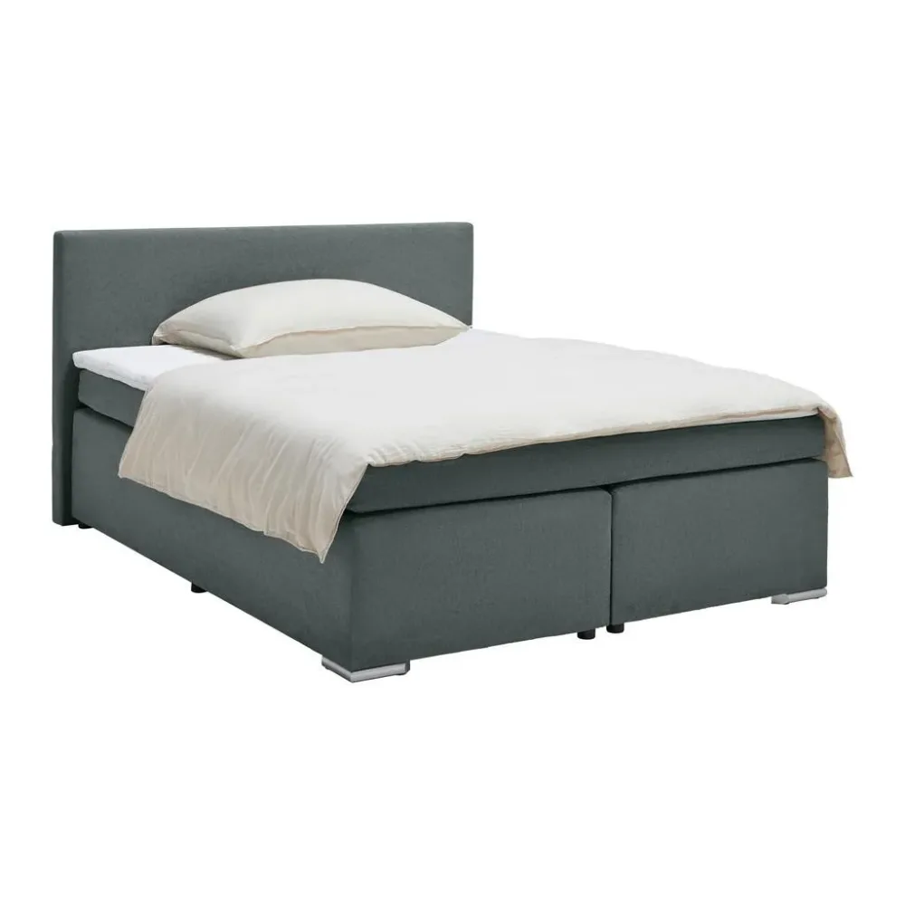 Boxspringbett Mira 2 Graphitfarben Ca. 180x200cm 180/200 cm Graphitfarben 