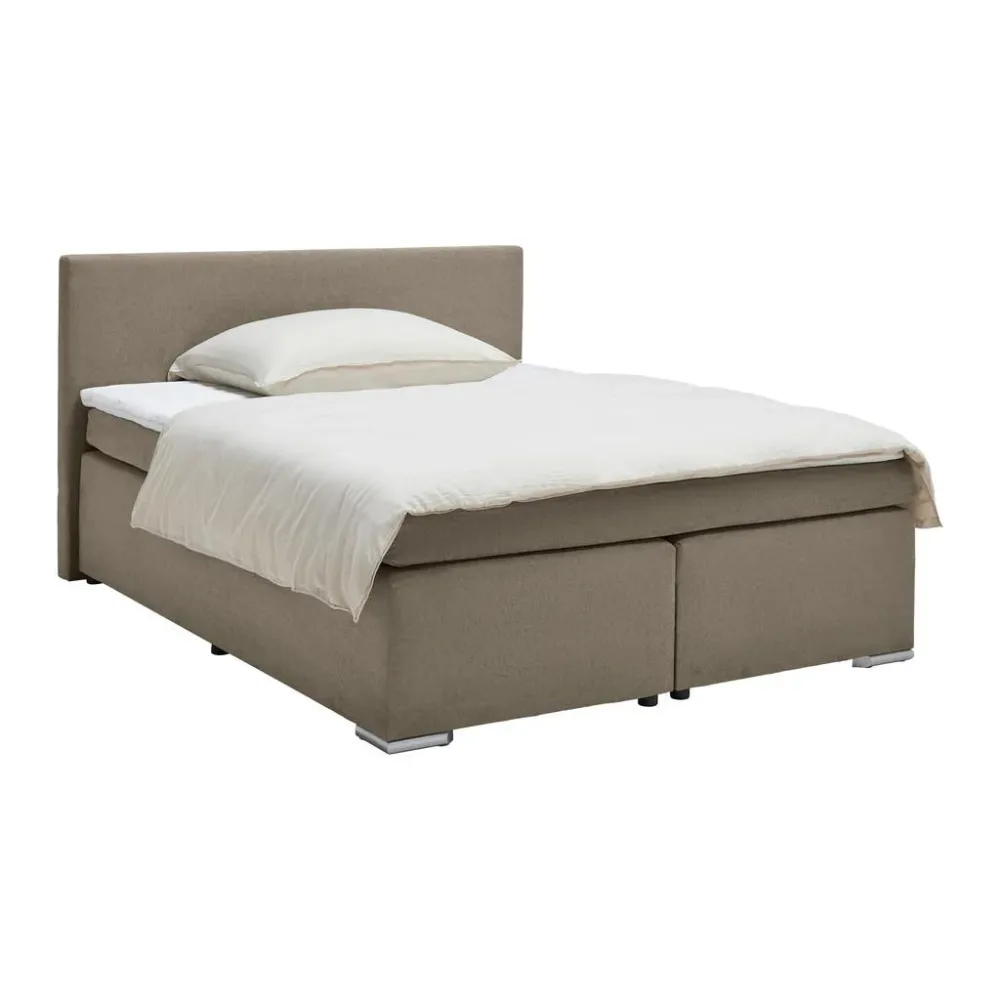 Boxspringbett Mira 2 Taupe Ca. 180x200cm 180/200 cm Taupe 
