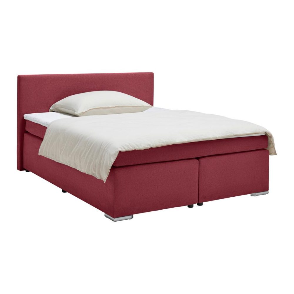 Boxspringbett Mira 2 Dunkelrot Ca. 180x200cm 180/200 cm Dunkelrot 