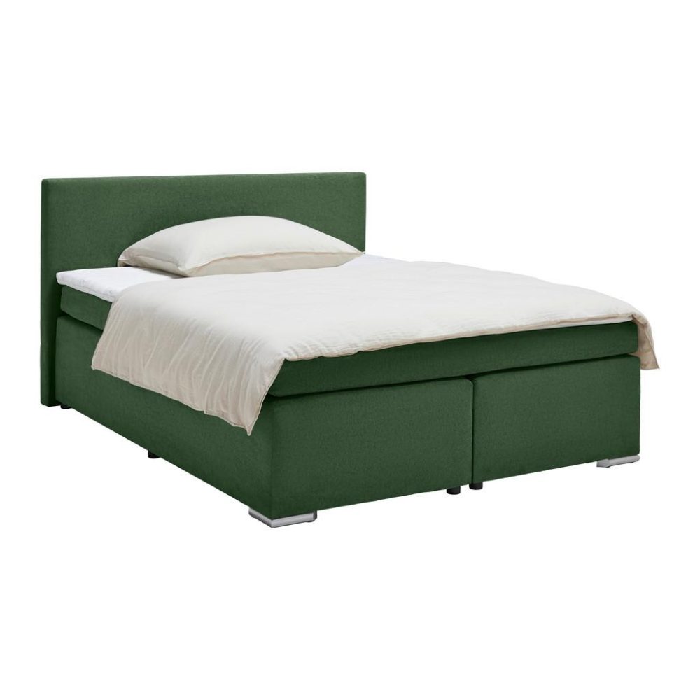 Boxspringbett Mira 2 Dunkelgrün Ca. 160x200cm 160/200 cm Dunkelgrün 