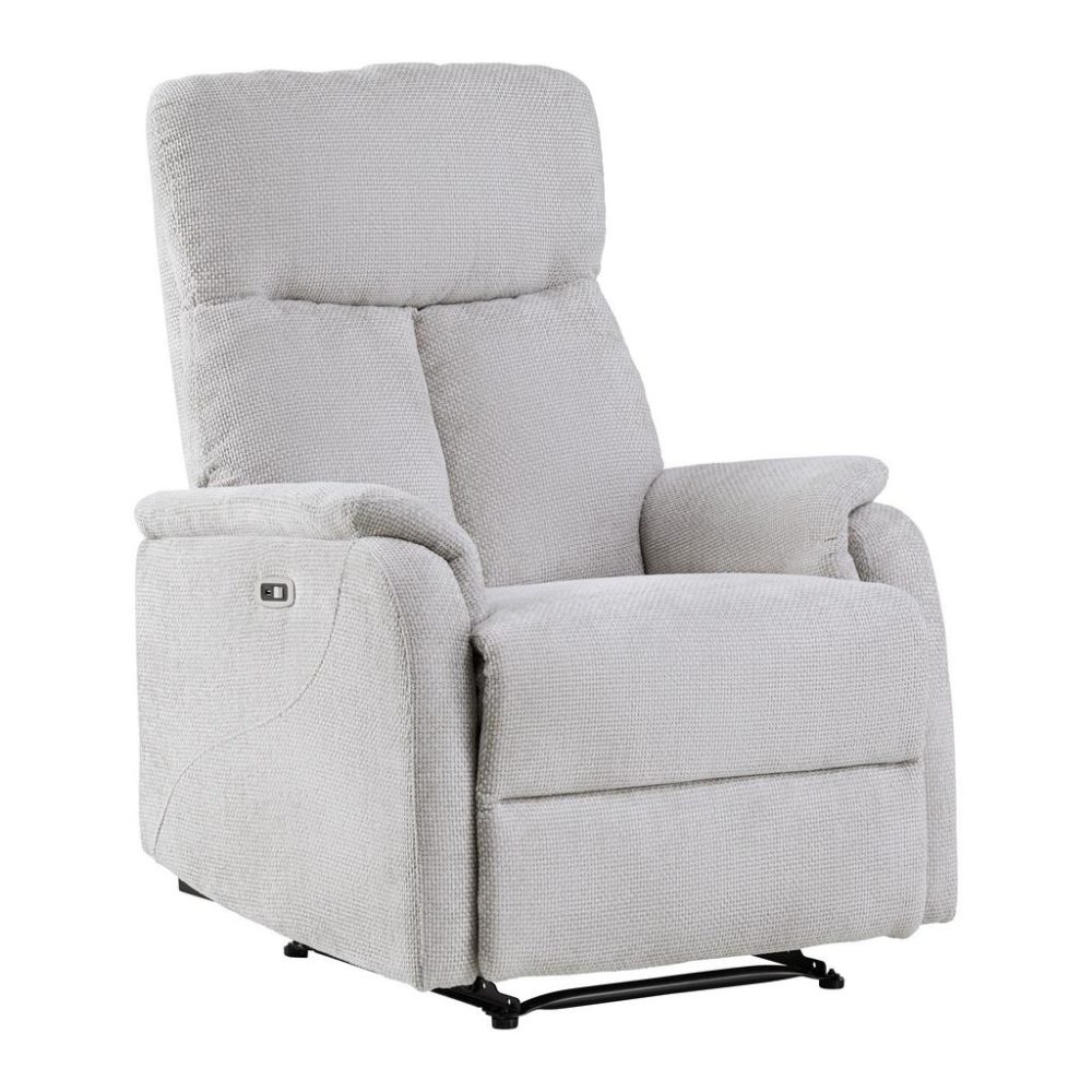 Relaxsessel Johnsy Metall, Textil Hellgrau 