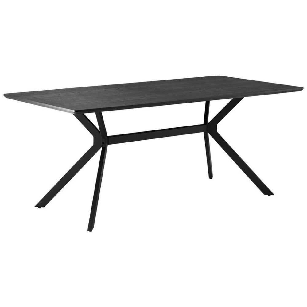 Esstisch In Schwarz Metall, Kunststoff, Holzwerkstoff 