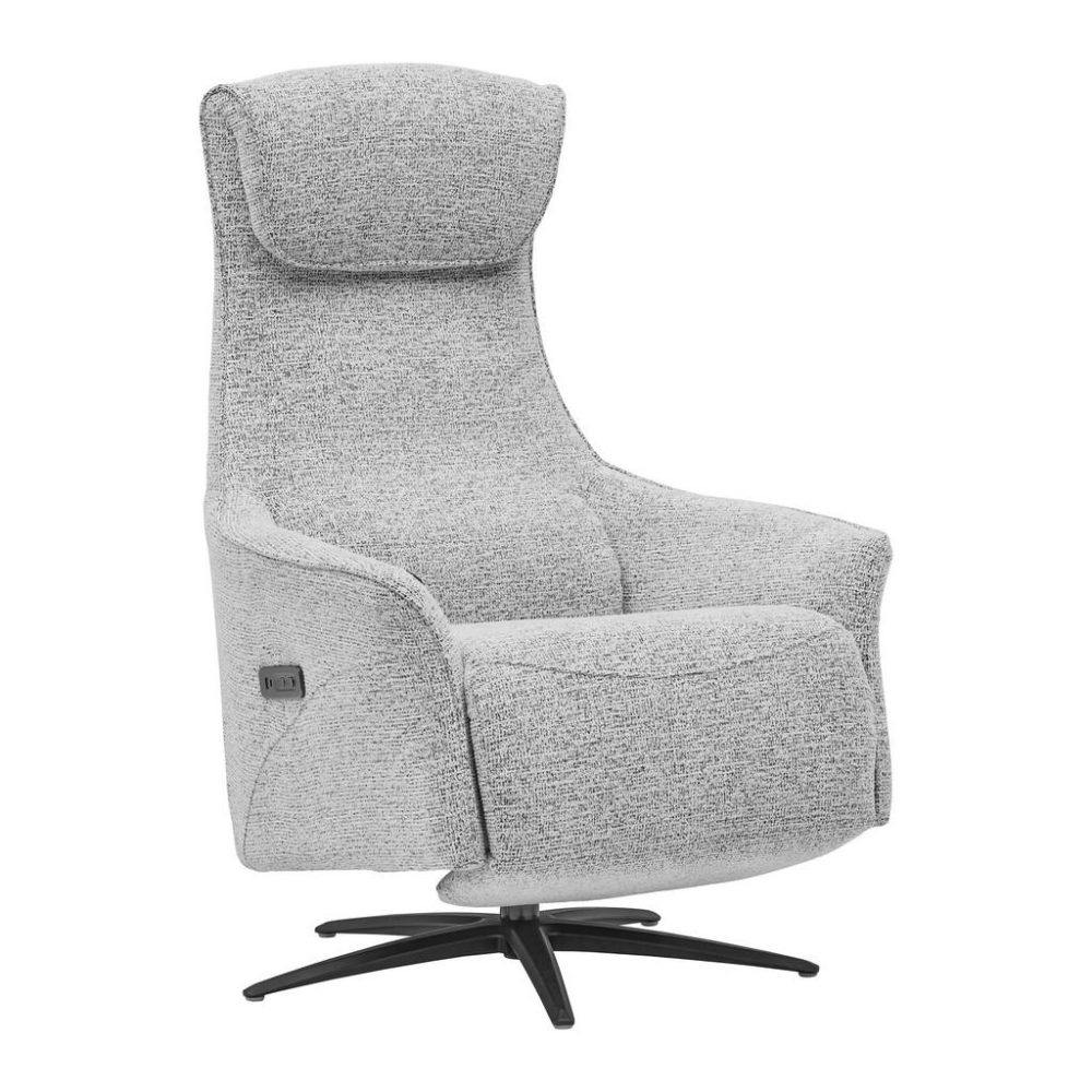 Relaxsessel Maximus Grau Holz, Metall, Textil Grau 