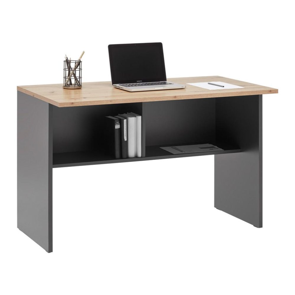 Schreibtisch Shelf In Anthrazit/eiche Artisan Anthrazit, Eiche Artisan 