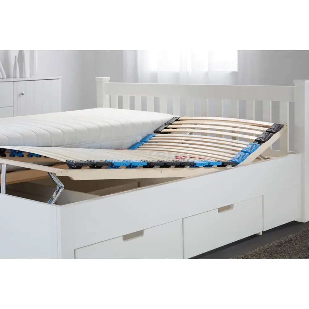 Lattenrost Verstellbar Ca. 90x200cm 90/200 cm Kopfteil, Fussteil, Mittelzone verstellbar, Birke 