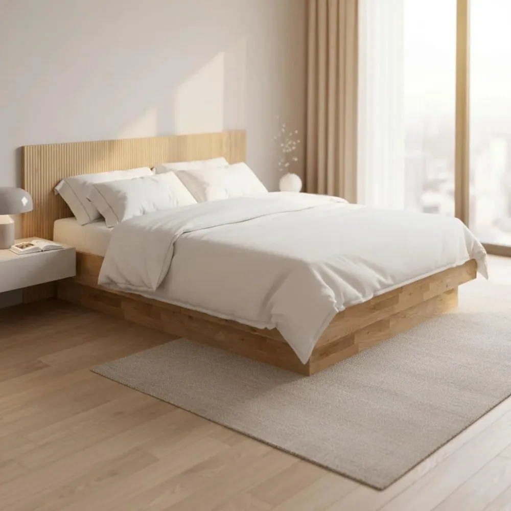Bett Duna Ca. 180x200 Cm Eiche Echtholz 