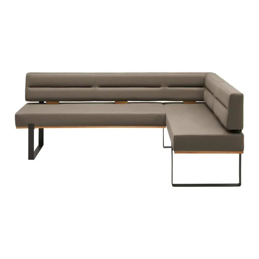 Eckbank Canon Li. In Hellbraun Holz, Metall, Textil Hellbraun 