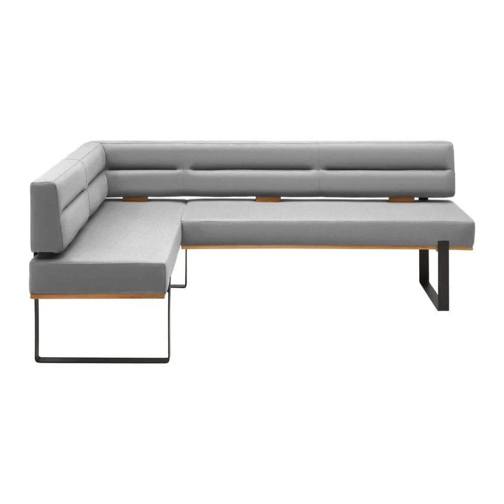 Eckbank Canon Re. In Silberfarben Holz, Metall, Textil Silberfarben 