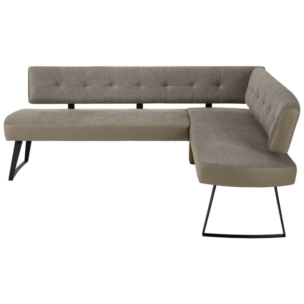 Eckbank Storm Links In Taupe Ca. 220x170cm Metall, Textil Taupe 