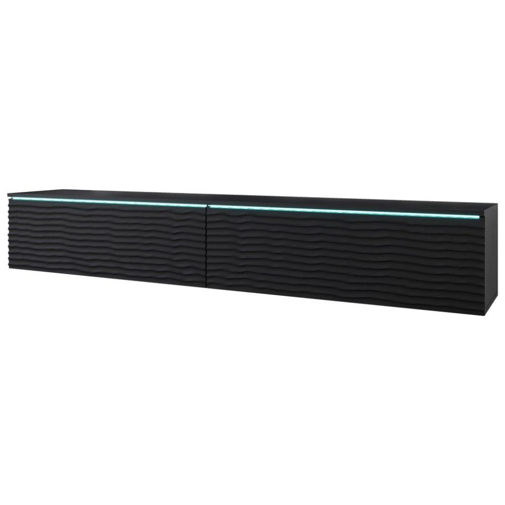 Lowboard D180 Schwarz B: 180 Cm Schwarz 