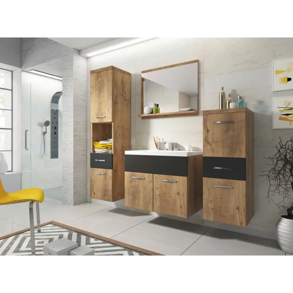 Badezimmer Alba Kastanie/graphit 