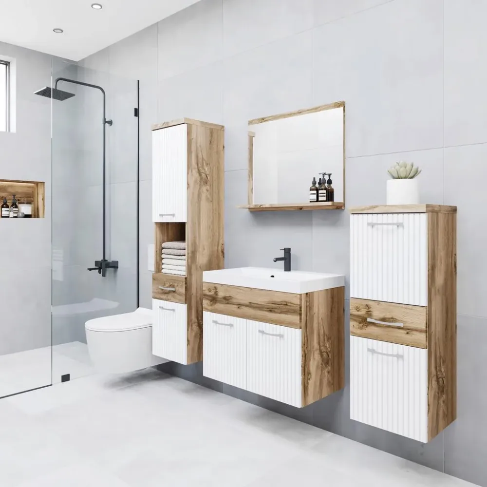 Badezimmer Alba Wotan Eiche/weiss 