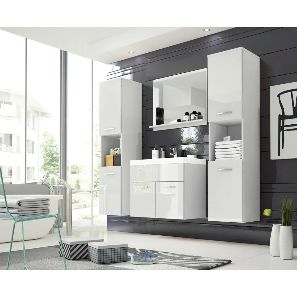 Badezimmer Montreal Xl Weiss Matt/weiss 