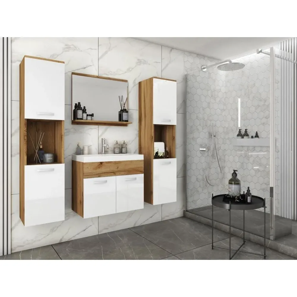 Badezimmer Montreal Xl Eiche Wotan/weiss 