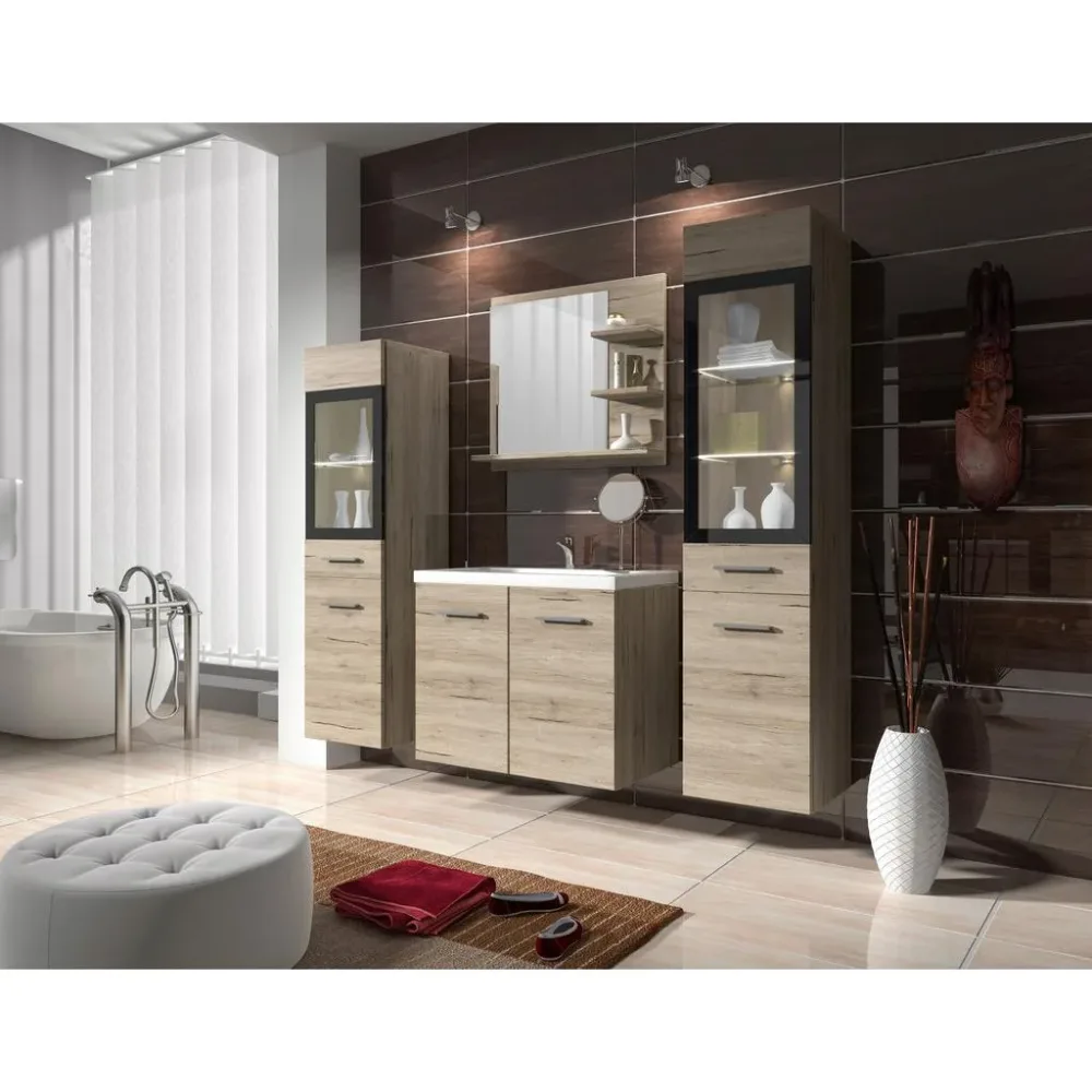 Badezimmer Madrit Eiche Sanremo 