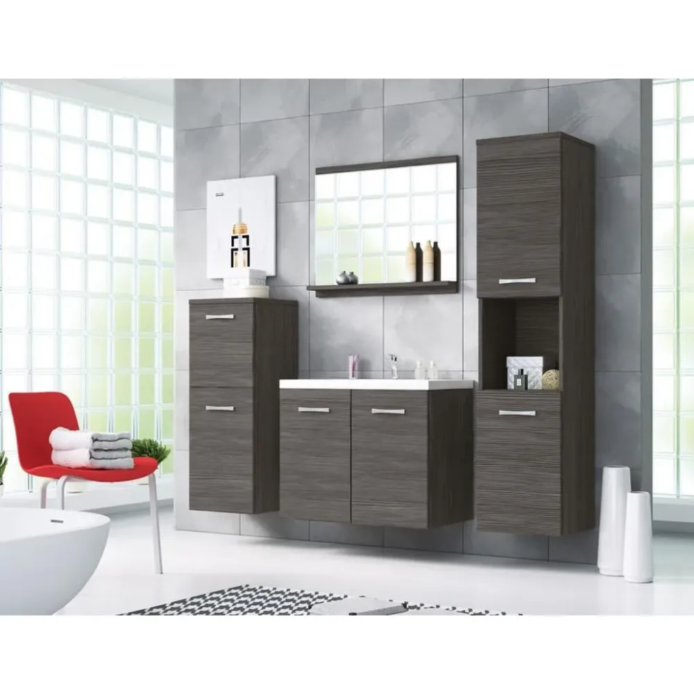 Badezimmer Malo Eiche Dunkel 