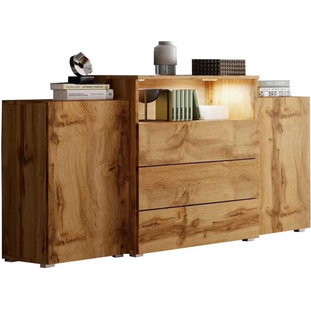 Sideboard Urbaniii Eiche Wotan  150/80,7/39 cm 3 Schublade(n) 