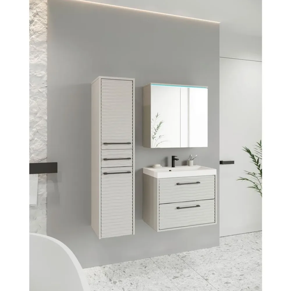 Badezimmer Toronto 4-Teilig 90/130/35 cm 