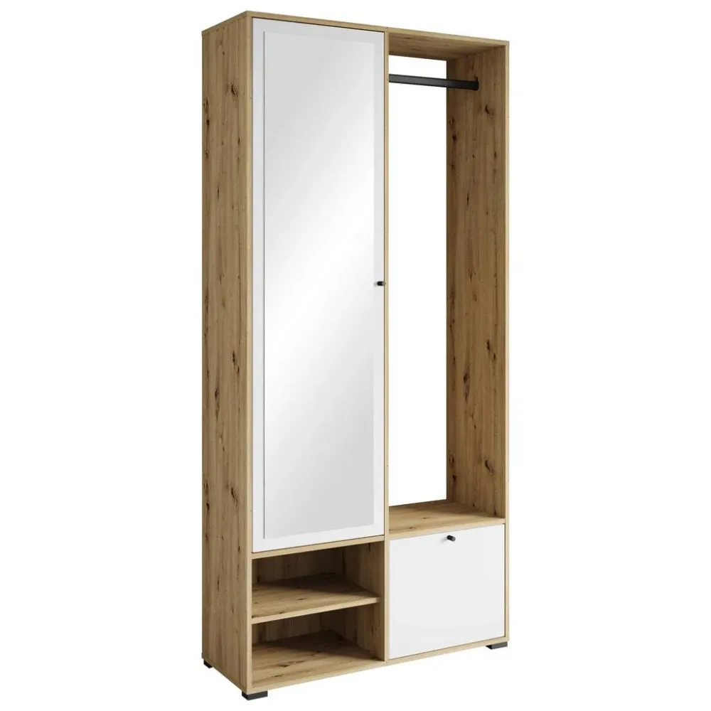 Garderobe Dino Eiche Artisan/weiss Matt