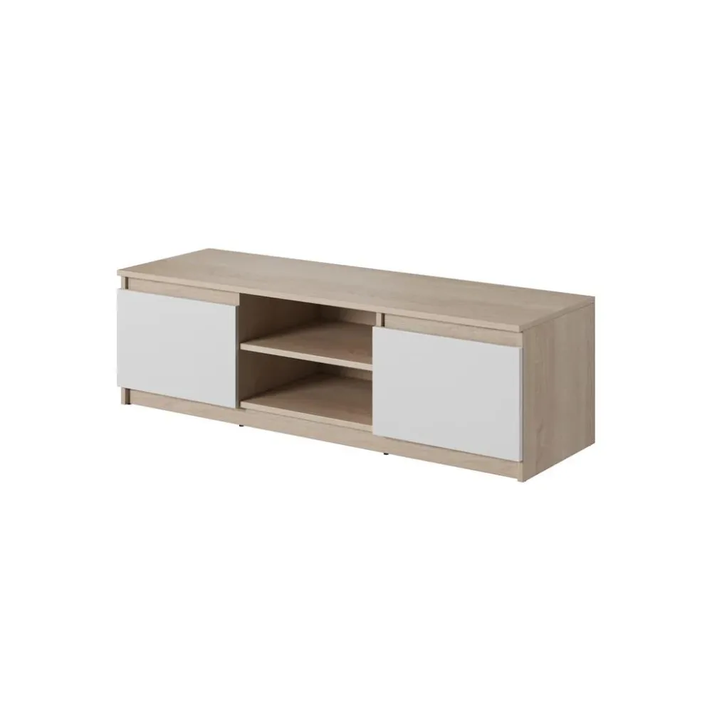 Lowboard Dingo 120 Weiss, Sonoma Eiche 