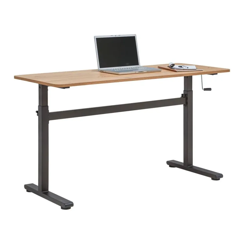 Schreibtisch Carmelo I In Schwarz/eichefarben Schwarz, Eichefarben 