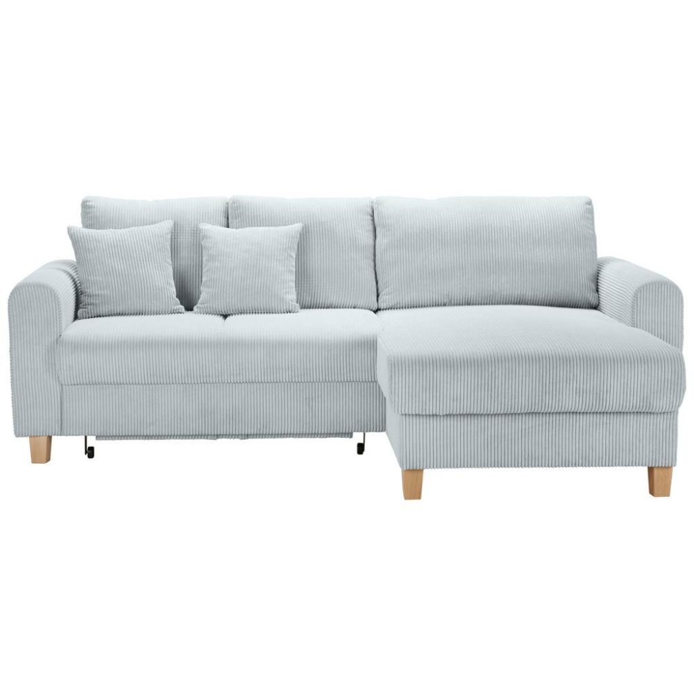 Ecksofa Lille Grau Cord Grau 