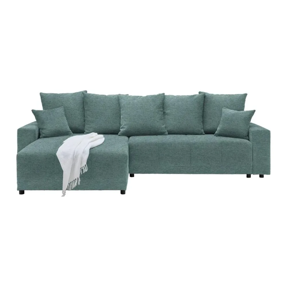 Ecksofa Alatri Petrol Webstoff Petrol 