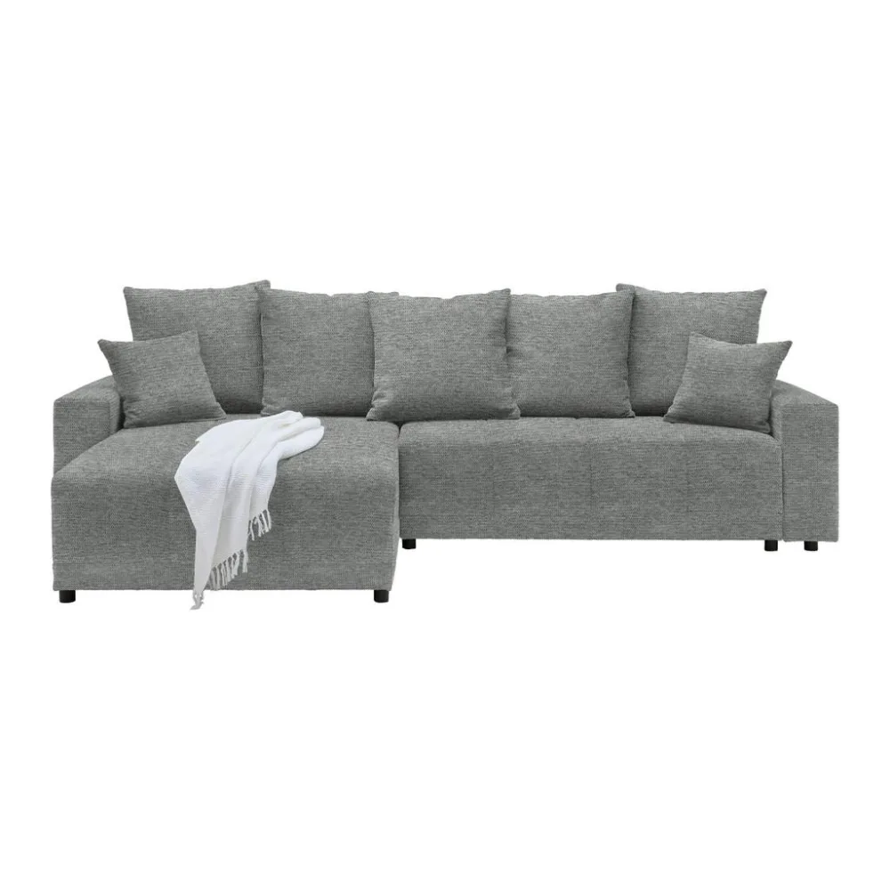 Ecksofa Alatri Grau Webstoff Grau 