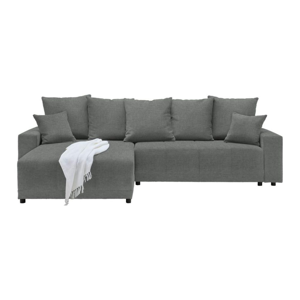 Ecksofa Alatri Graphitfarben Webstoff Graphitfarben 
