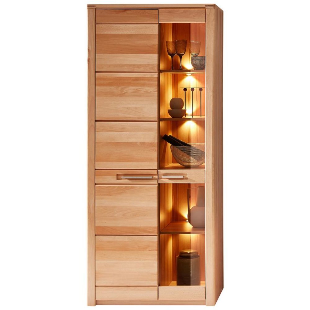 Vitrine Arvid Kernbuche 85/203/40 cm , 