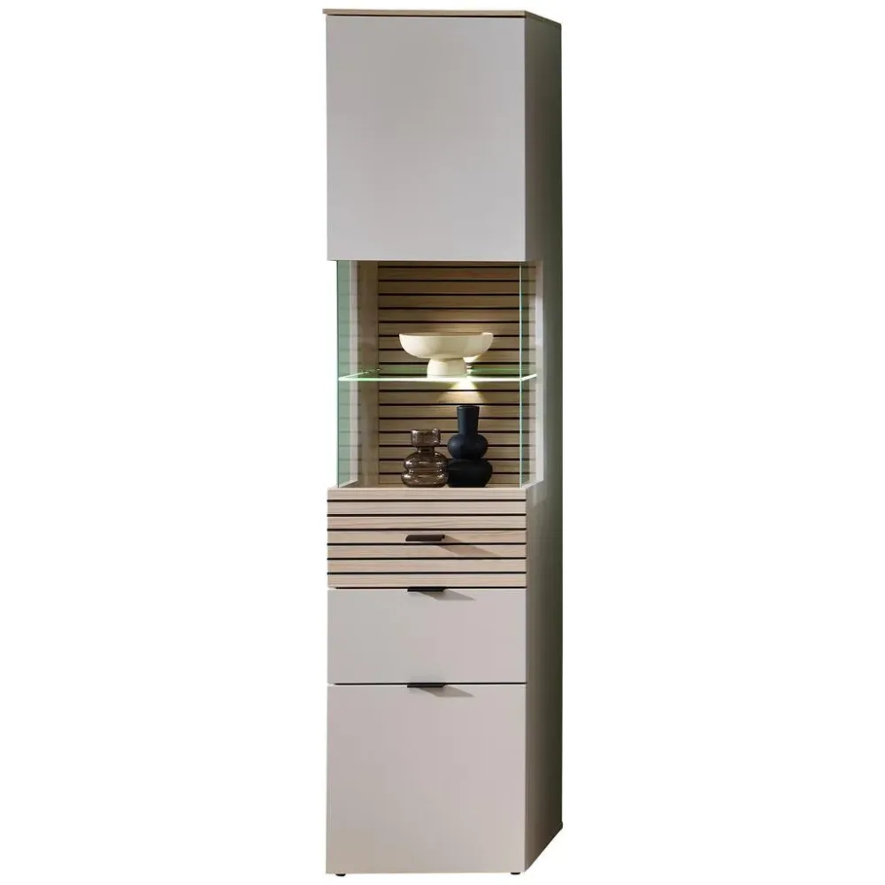 Vitrine Memphis Eichefarben/kaschmir 45/200/36 cm , 