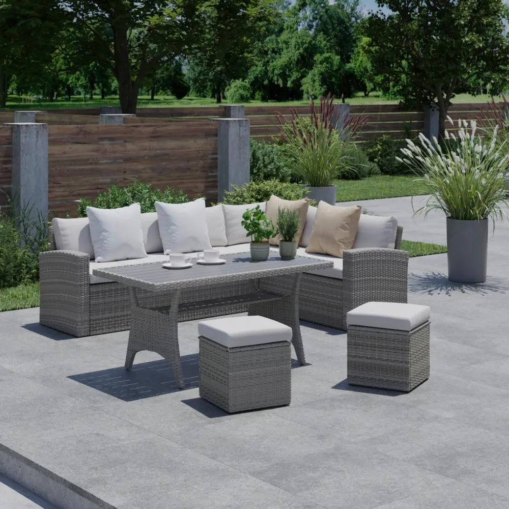Gartenlounge-Set Alex Rechts Anthrazit Aus Polywood  179/73/68 cm 