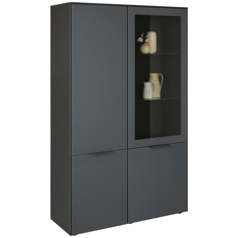 Vitrine In Anthrazit 109/179/42 cm , 