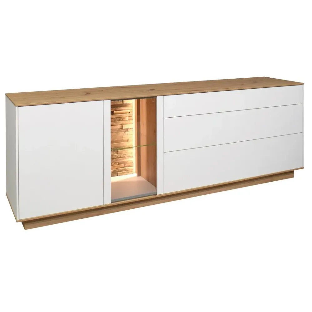 Tv-element Halvar Weiss/eiche Artisan Weiss, Eiche Artisan 207/71/42 cm 