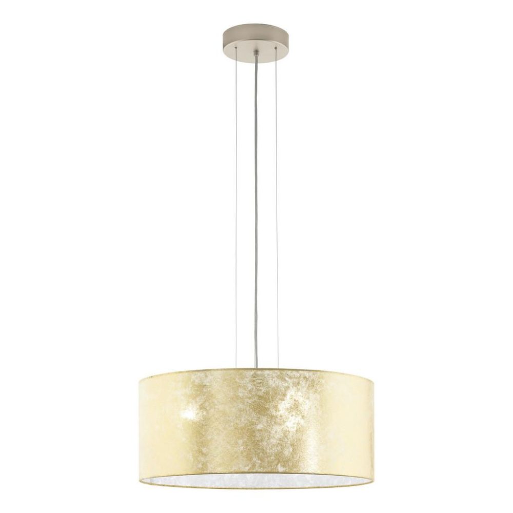 Eglo Pendellampe Viserbella Beige Stahl 53 cm 110 cm - Farbe: champagner - Pendellampe