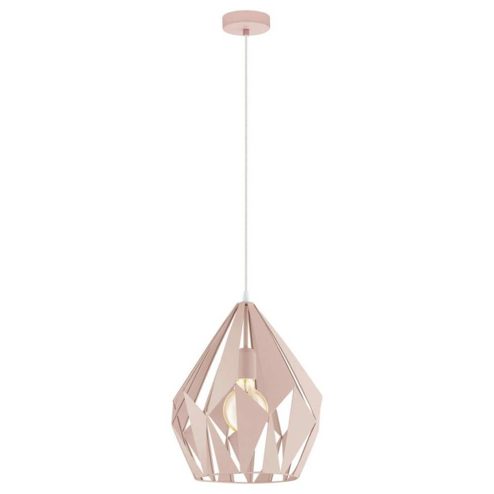 Eglo Pendellampe Carlton-P Orange Stahl 31 cm 150 cm - Farbe: apricot - Pendellampe