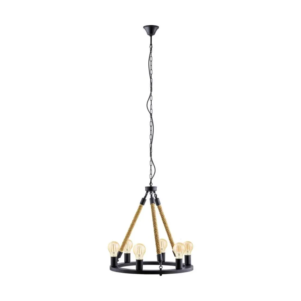 Eglo Pendellampe Findlay Schwarz Stahl 150 cm - LED - Pendellampe- LED Energiesparlampe