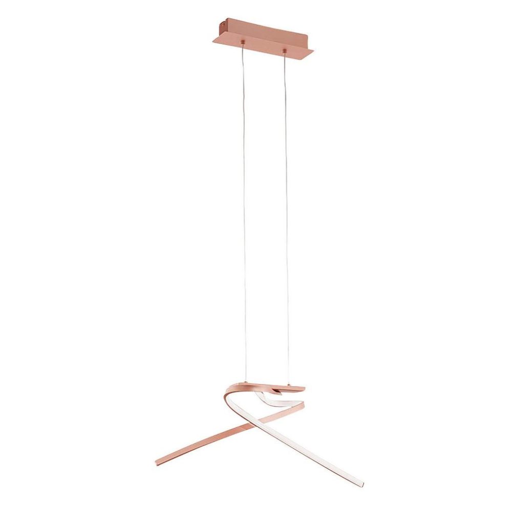 Eglo Pendellampe Palozza Roségold Aluminium 31.5 cm 110 cm - LED - Lichtfarbe: Warmweiss - Pendellampe- LED Energiesparlampe