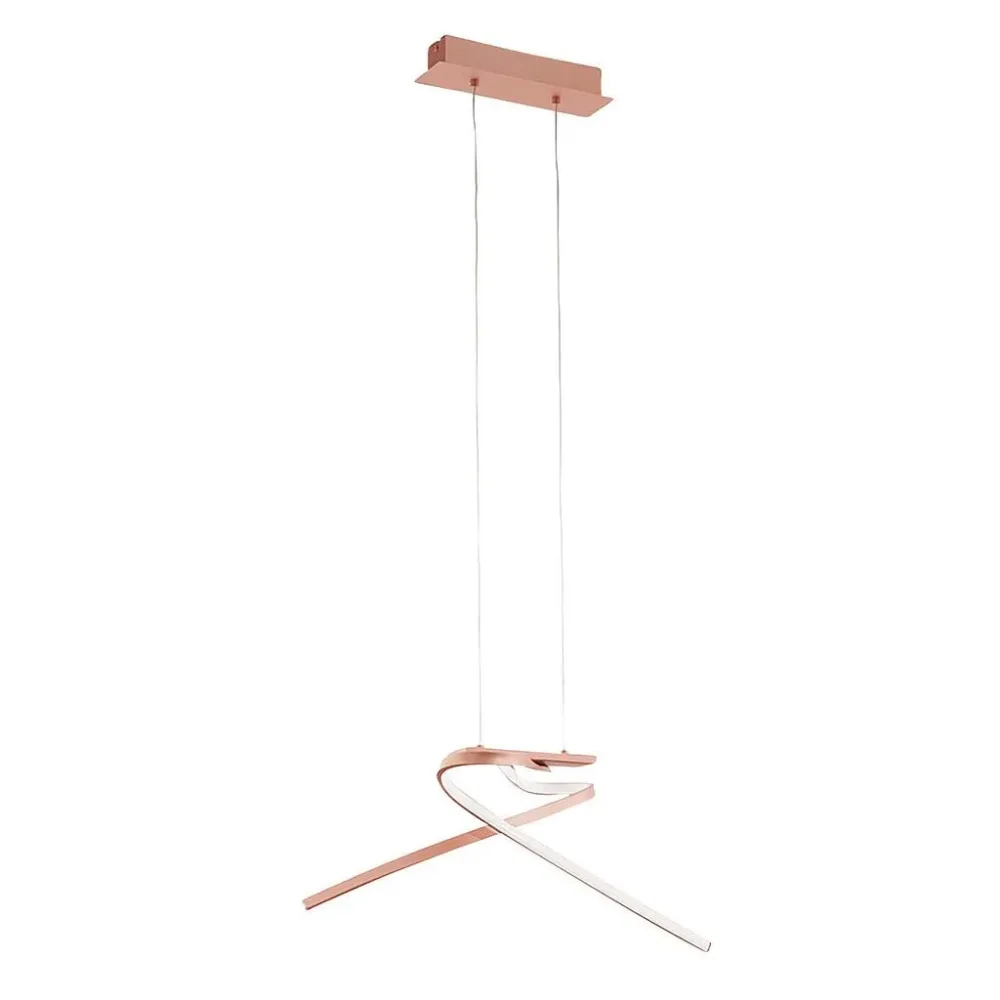 Eglo Pendellampe Palozza Roségold Aluminium 31.5 cm 110 cm - LED - Lichtfarbe: Warmweiss - Pendellampe- LED Energiesparlampe